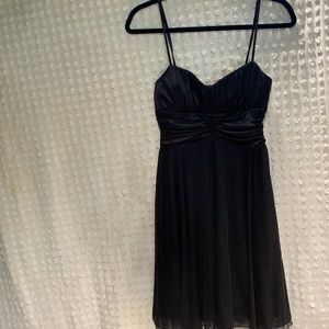 LBD black dress size8 adjustable straps full chest support flowy brand Ruby Rox